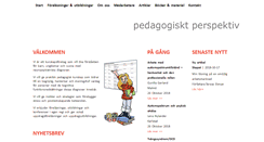 Desktop Screenshot of pedagogisktperspektiv.se